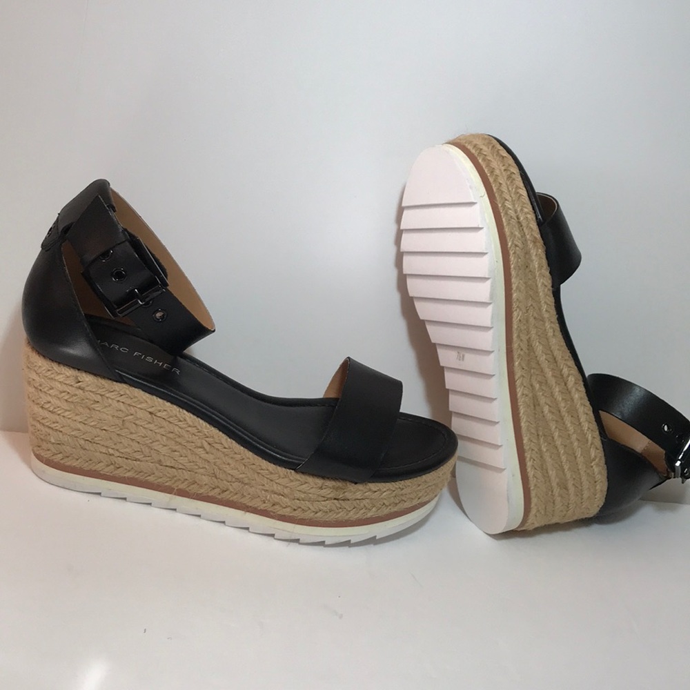 Marc Fisher Zako Leather Espadrille Sandals - Picture 6 of 8